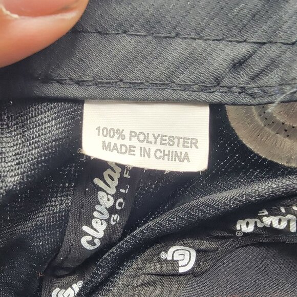 Cleveland Golf Black Adjustable Baseball Hat Cap Outdoors Lightweight Breathable - Picture 9 of 10